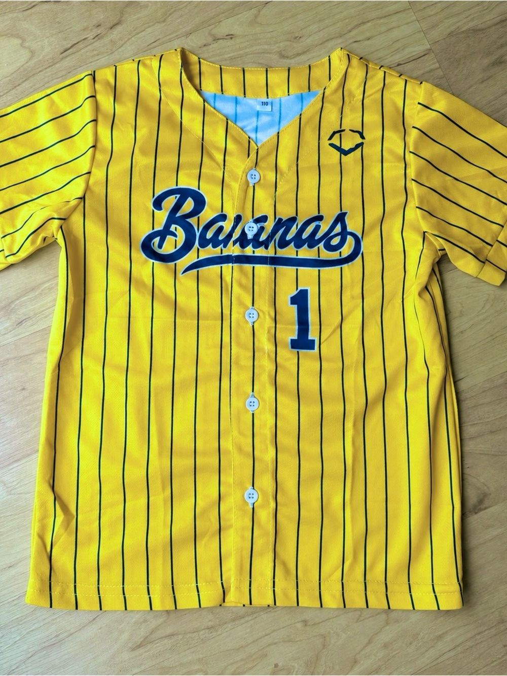 YOUTH XS SAVANNAH BANANAS YELLOW BASEBALL JERSEY KIDS #1 CHILDREN TODDLER 5T NEW
